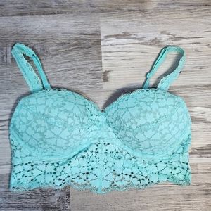 PINK Victoria's Secret, Mint, Lace Bralette, Size M